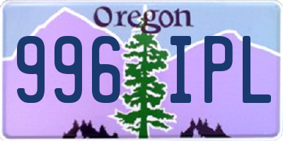 OR license plate 996IPL