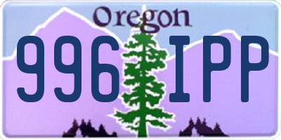 OR license plate 996IPP