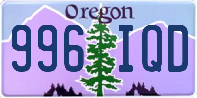 OR license plate 996IQD