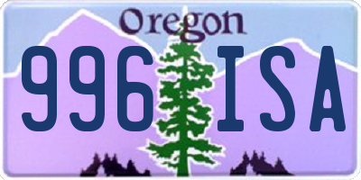 OR license plate 996ISA