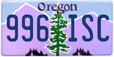 OR license plate 996ISC