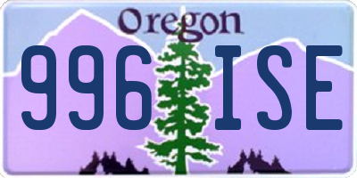 OR license plate 996ISE