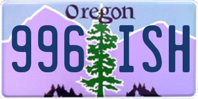 OR license plate 996ISH