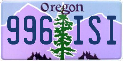 OR license plate 996ISI