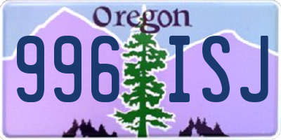 OR license plate 996ISJ