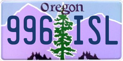 OR license plate 996ISL