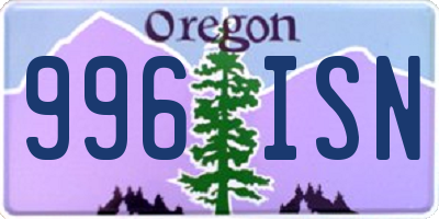 OR license plate 996ISN