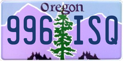OR license plate 996ISQ