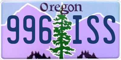 OR license plate 996ISS