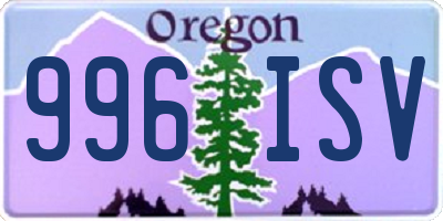 OR license plate 996ISV