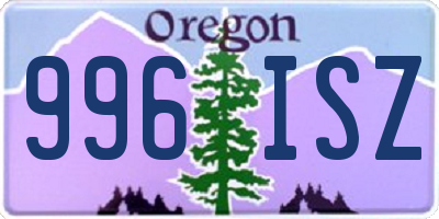 OR license plate 996ISZ