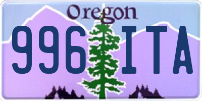 OR license plate 996ITA