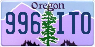 OR license plate 996ITO