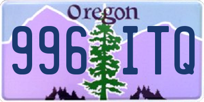OR license plate 996ITQ