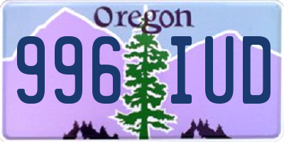 OR license plate 996IUD