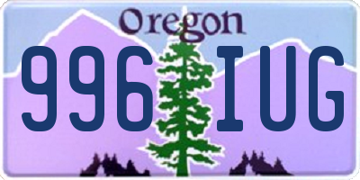 OR license plate 996IUG