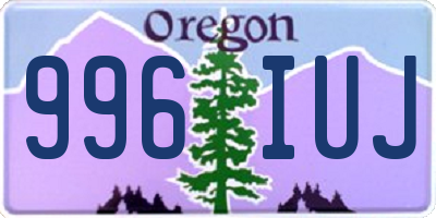 OR license plate 996IUJ