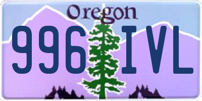 OR license plate 996IVL