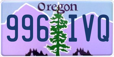 OR license plate 996IVQ