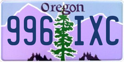 OR license plate 996IXC
