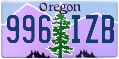 OR license plate 996IZB