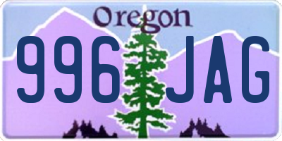 OR license plate 996JAG