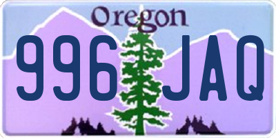 OR license plate 996JAQ