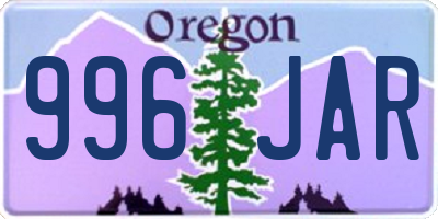 OR license plate 996JAR