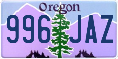OR license plate 996JAZ