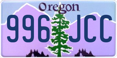 OR license plate 996JCC