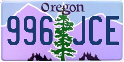 OR license plate 996JCE