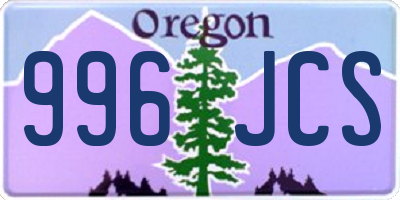 OR license plate 996JCS