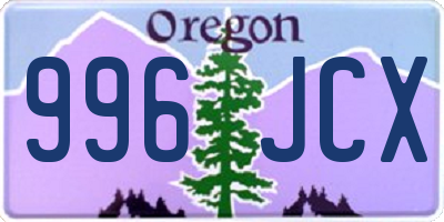 OR license plate 996JCX