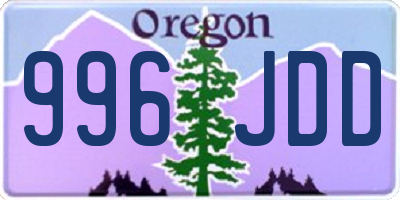 OR license plate 996JDD