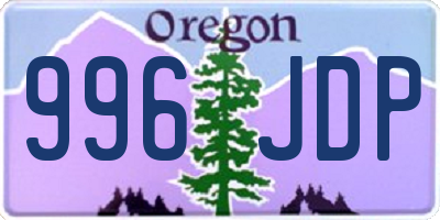 OR license plate 996JDP