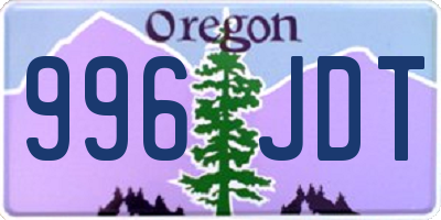 OR license plate 996JDT