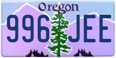 OR license plate 996JEE