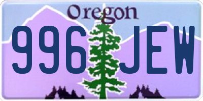 OR license plate 996JEW