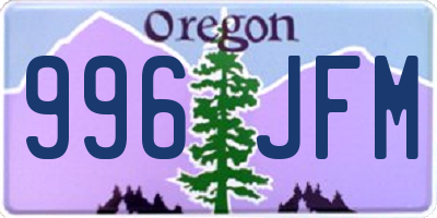 OR license plate 996JFM