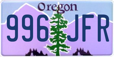 OR license plate 996JFR