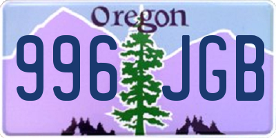 OR license plate 996JGB