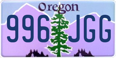 OR license plate 996JGG