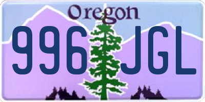 OR license plate 996JGL