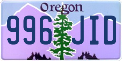 OR license plate 996JID