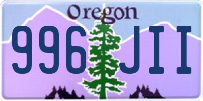 OR license plate 996JII
