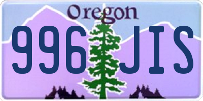 OR license plate 996JIS