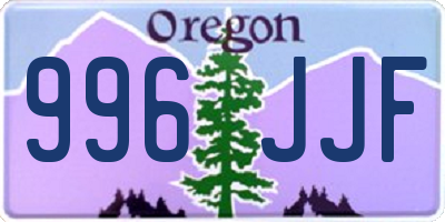 OR license plate 996JJF