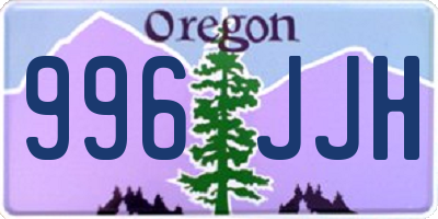 OR license plate 996JJH