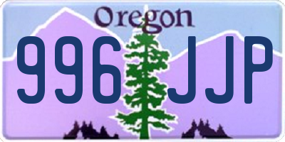 OR license plate 996JJP