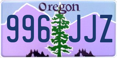 OR license plate 996JJZ